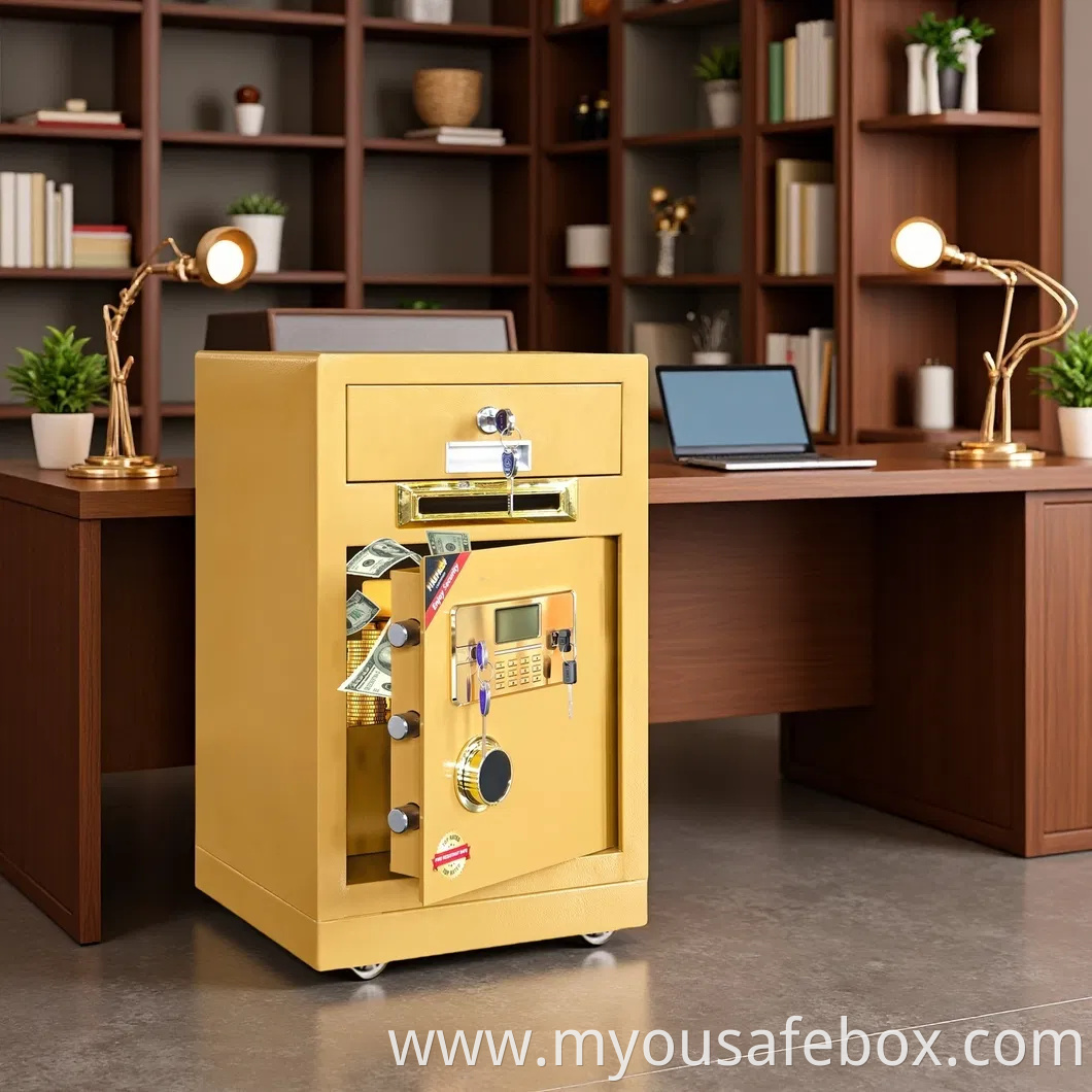 Small Business Fireproof Money Safe with Organizer Drawer Coin Slot Safe